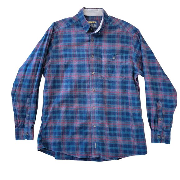 Woolrich Other - Woolrich L Plaid‎ Button Up Flannel Shirt Green Red Plaid Cotton